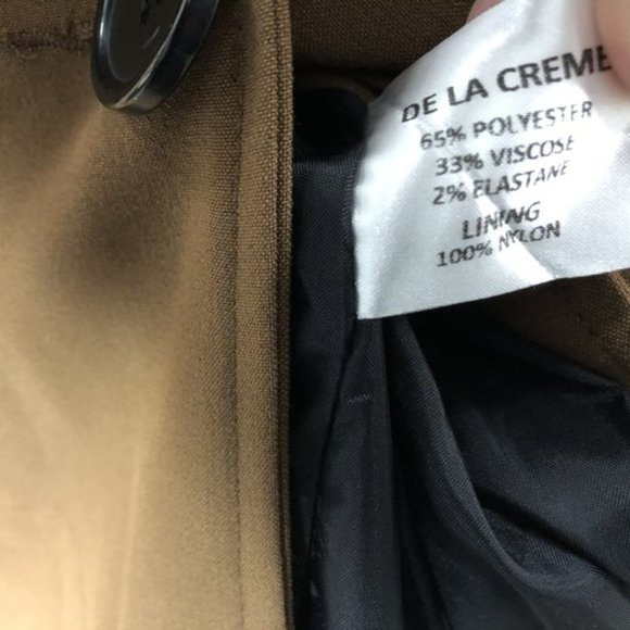De La Creme 16 US 1201 Double Breasted Trench Coat - Picture 7 of 8